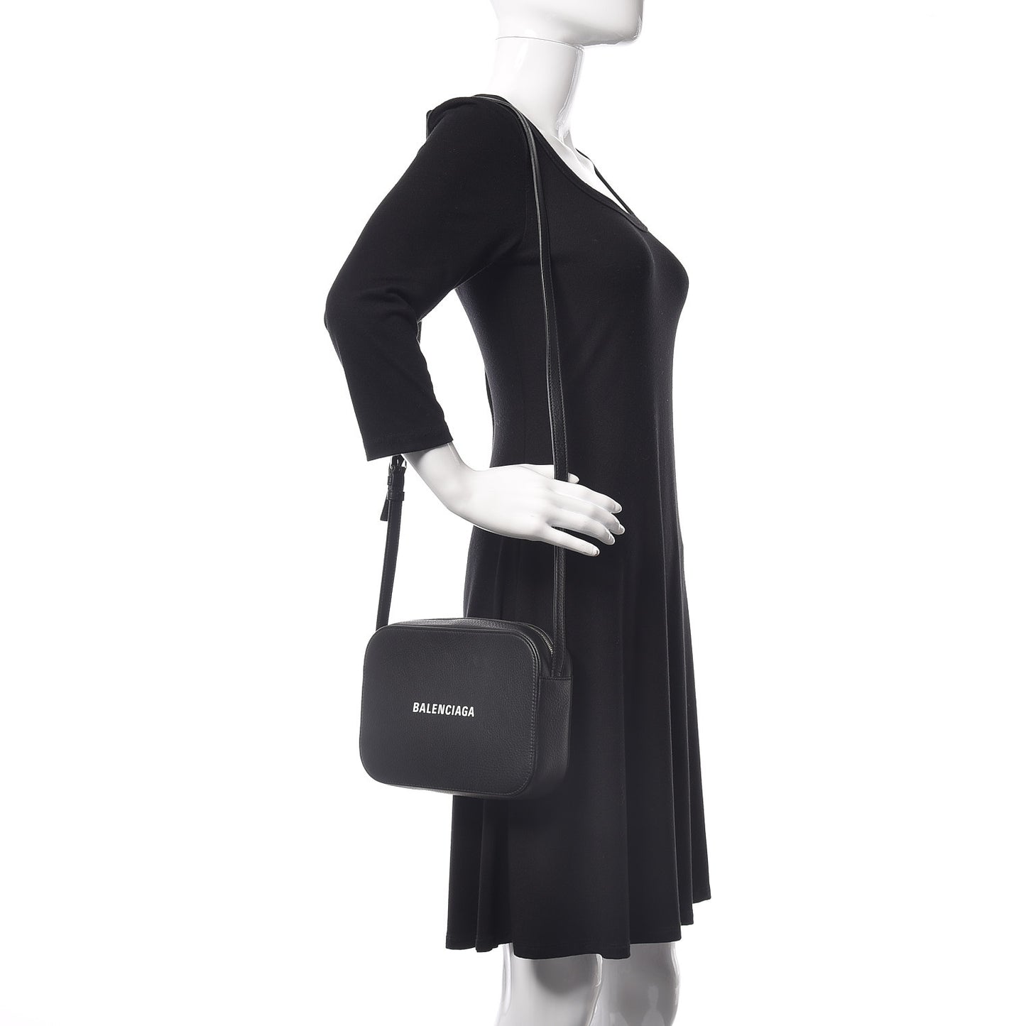 Calfskin Logo S Everyday Camera Bag Black