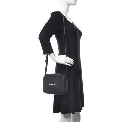 Balenciaga Calfskin Logo S Everyday Camera Bag Black 2 of 11