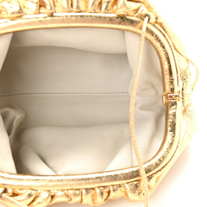 Bottega Veneta Metallic Crinkled Lambskin The Mini Pouch Oro 5 of 10
