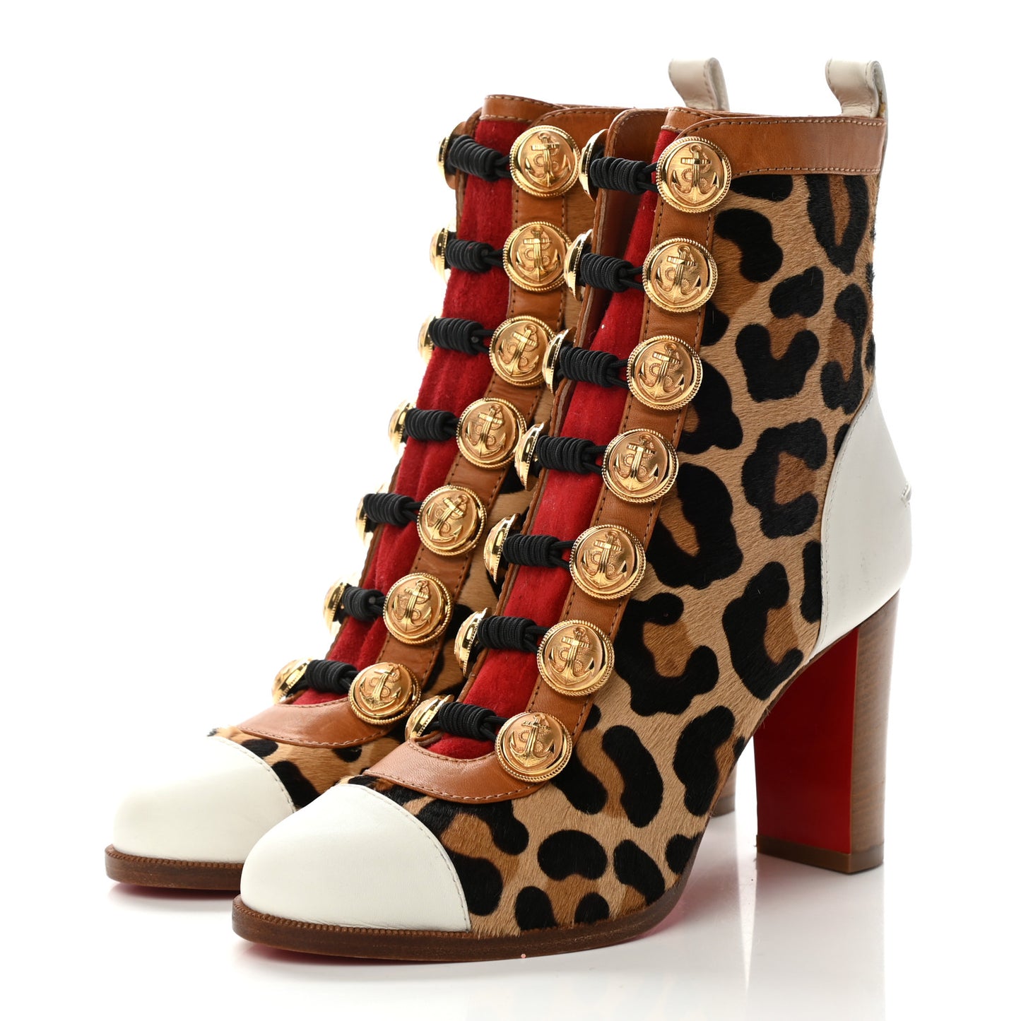 Calf Hair Leopard Print Who Dances 85 Ankle Boots 36 Gold Fauve