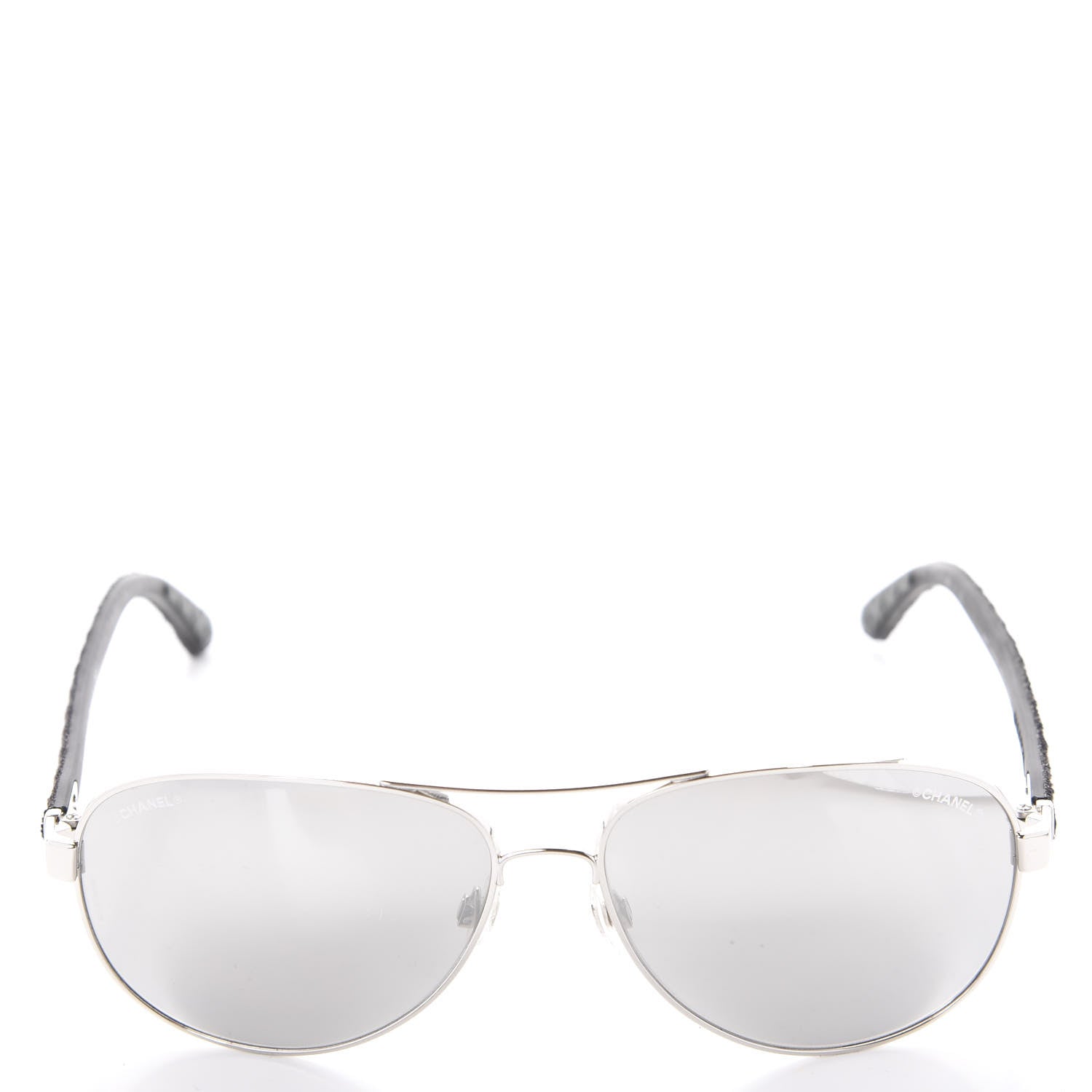 Chanel Pilot Quilting Sunglasses 4207 Silver 3 of 9