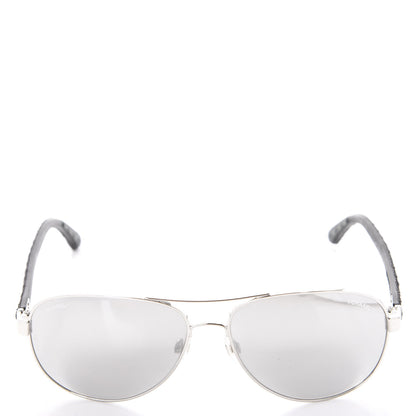 Chanel Pilot Quilting Sunglasses 4207 Silver 3 of 9