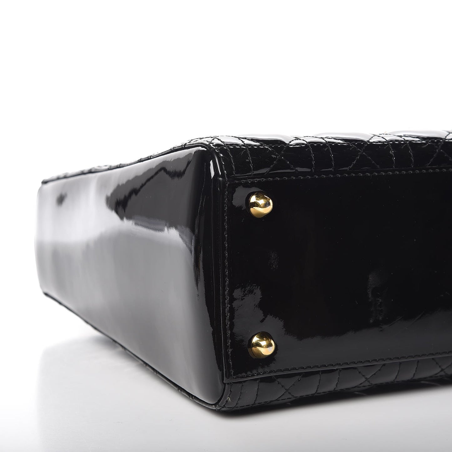 Patent Cannage Large Lady Dior Black