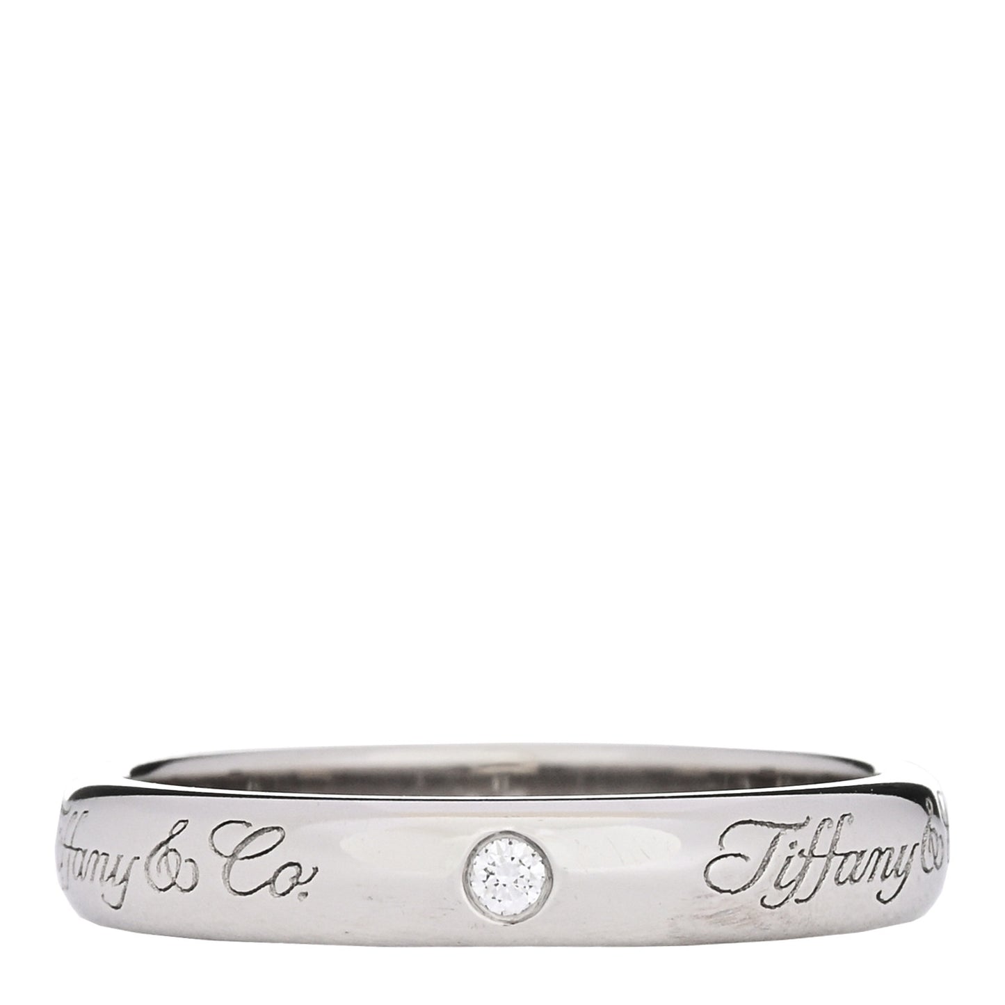 Platinum Diamond 3mm Notes Ring 48 4.5