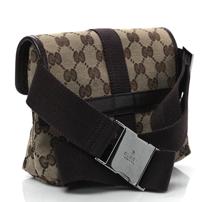 Gucci GG Monogram Buckle Belt Bag Dark Brown 3 of 9