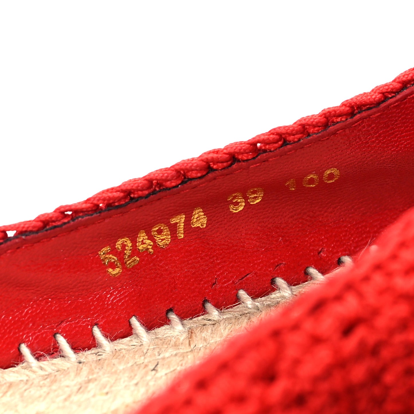 Cotton Malaga Kid Crochet Pearly GG Lilibeth Espadrille 39 Hibiscus Red