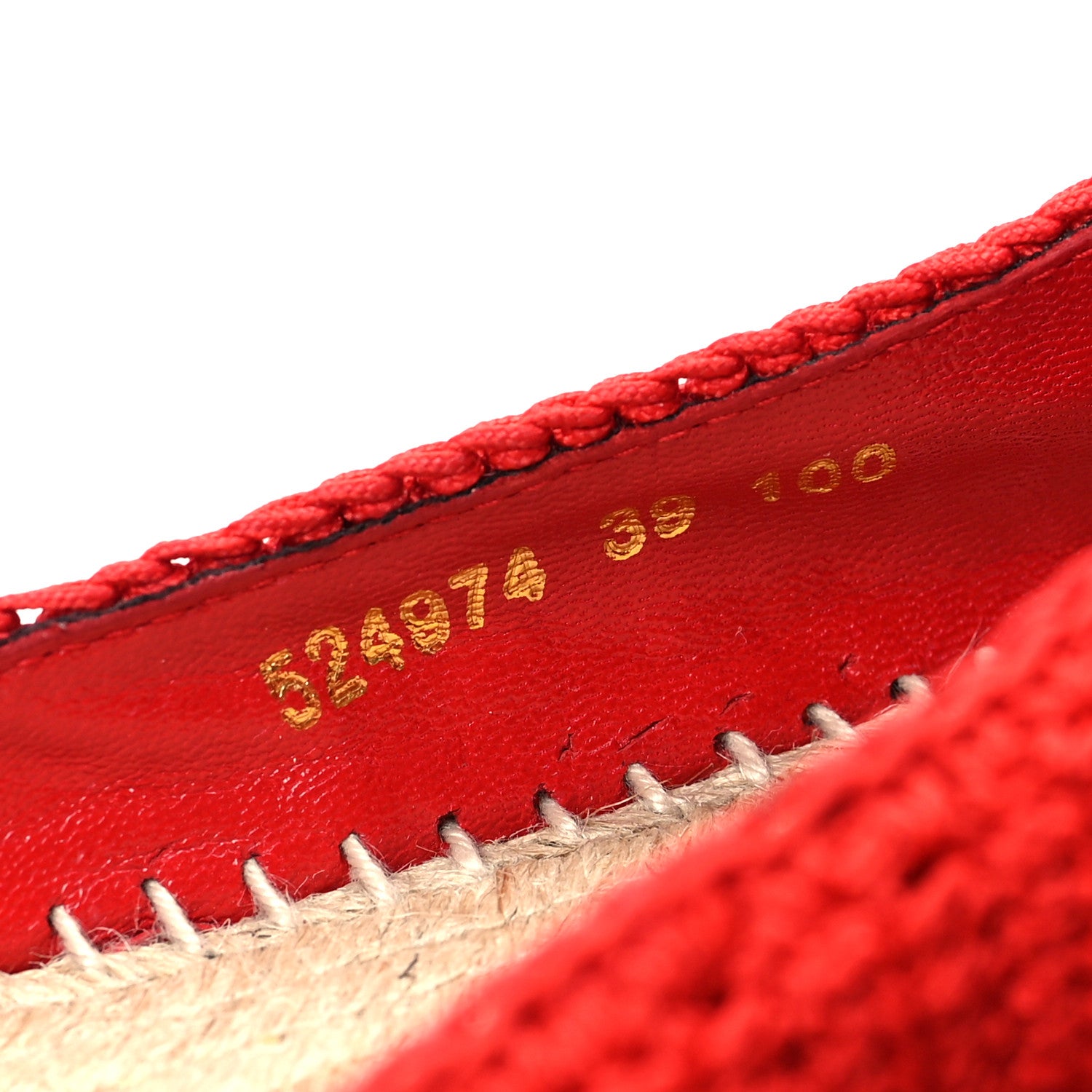 Gucci Cotton Malaga Kid Crochet Pearly GG Lilibeth Espadrille 39 Hibiscus Red 8 of 10