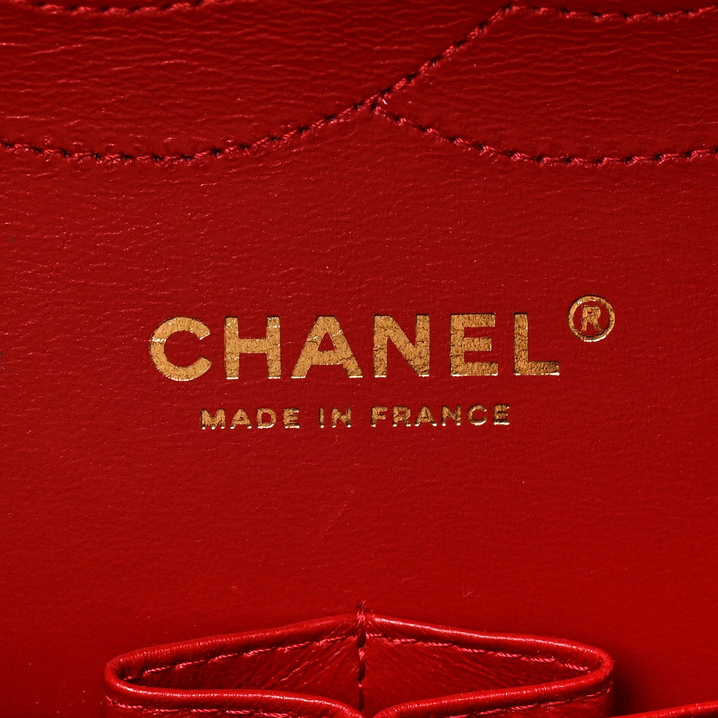 Caviar Quilted Jumbo Double Flap Red