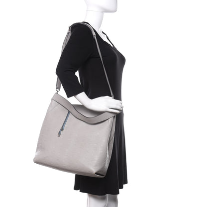 MCM Calfskin Ottomar Monogram Large Klara Hobo Dove 2 of 13