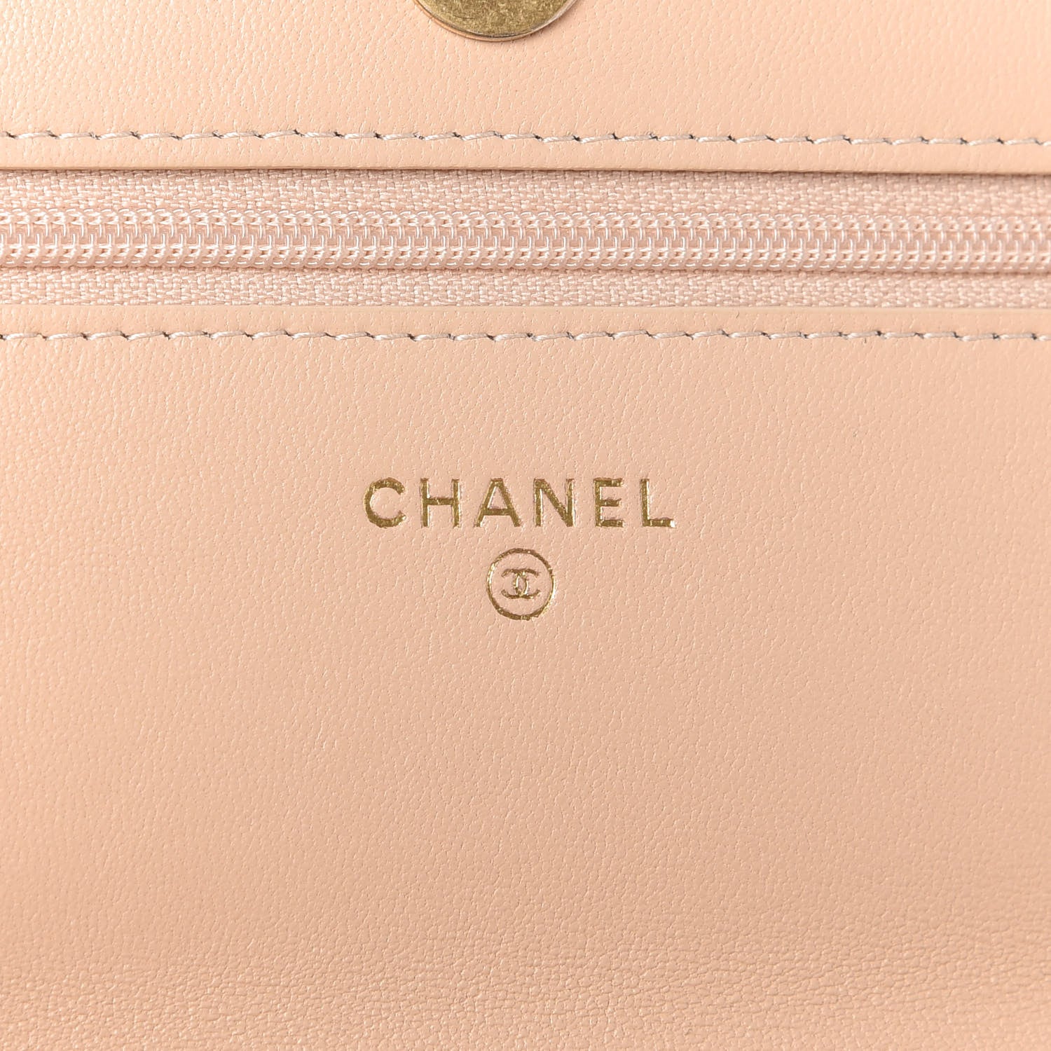 Chanel Lambskin Quilted Chanel 19 Wallet On Chain WOC Beige 8 of 11