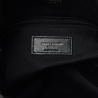 Saint Laurent Lambskin Quilted Small Loulou Puffer Monogram Chain Satchel Black 6 of 11