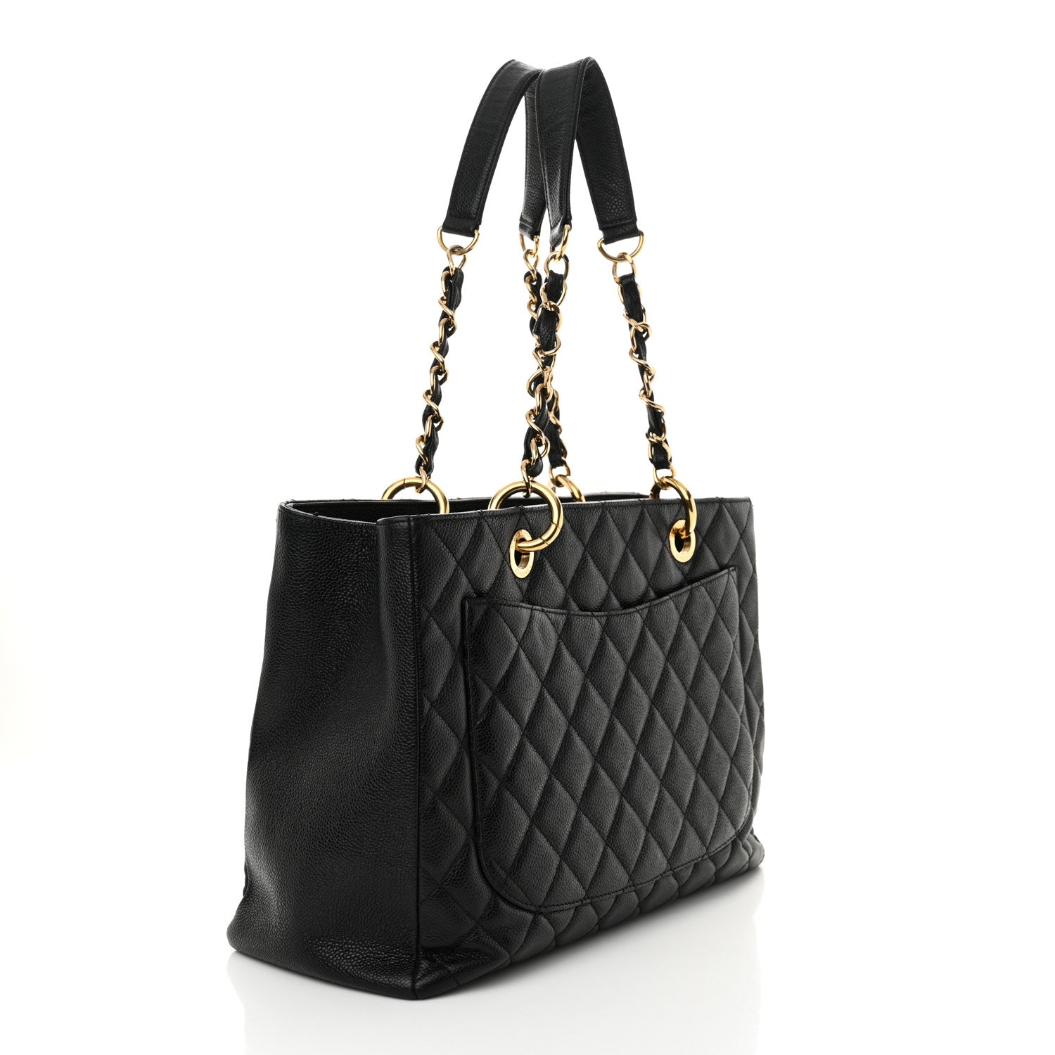 Chanel Caviar Quilted Grand Shopping Tote GST Black 3 of 14