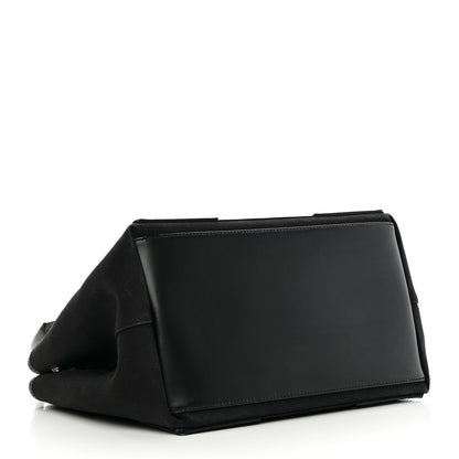 Balenciaga Cotton Canvas Calfskin S Navy Cabas Black 5 of 15
