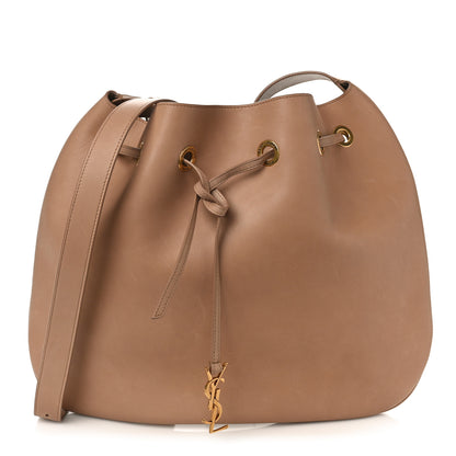 Saint Laurent Calfskin Medium Paris VII Flat Hobo Biscuit Beige 1 of 11