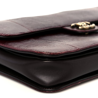 Chanel Lizard Lambskin Quilted Large Perfect Edge Flap Burgundy 9 of 10