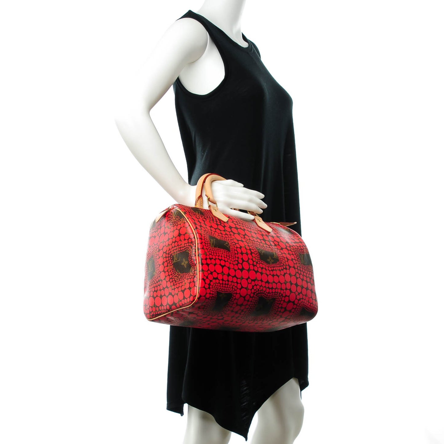Monogram Kusama Town Speedy 30 Red