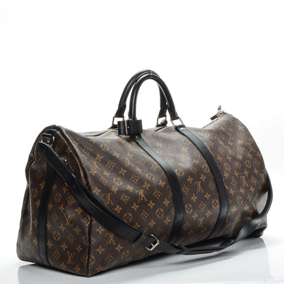 Louis Vuitton Monogram Macassar Keepall Bandouliere 55 3 of 7
