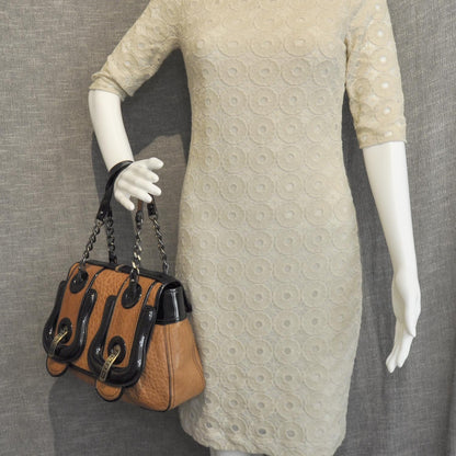 Fendi Nappa Patent B Bag Osso Black 2 of 9