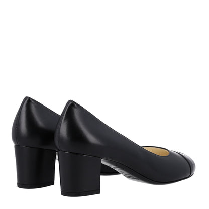 Chanel Lambskin Cap Toe CC Uniform Pumps 37 Black 5 of 9