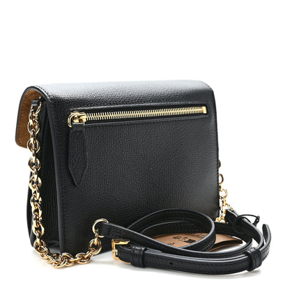 Burberry Derby Calfskin House Check Baby Macken Crossbody Bag Black 3 of 8