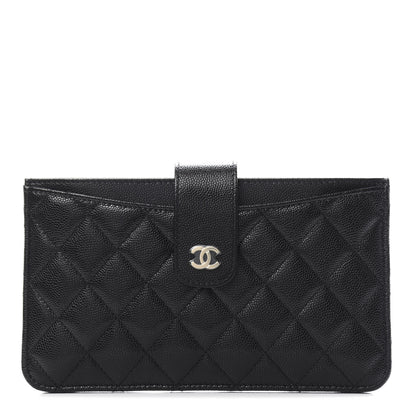 Chanel Caviar Quilted Classic Strap Pouch Black 1 of 12