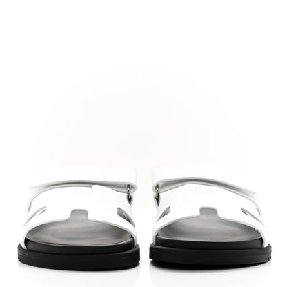 Hermes Calfskin Womens Chypre Sandals 37 White 2 of 9