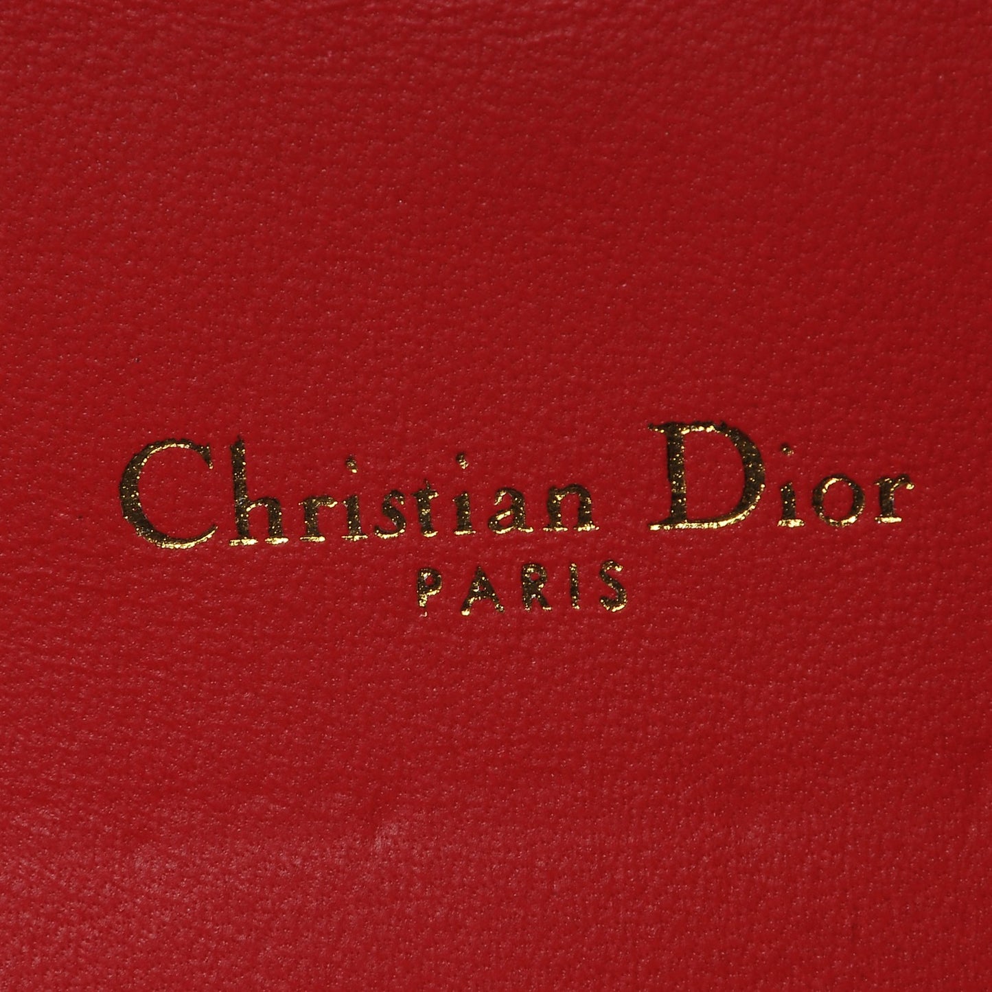 Patent Cannage Miss Dior Chain Wallet Red