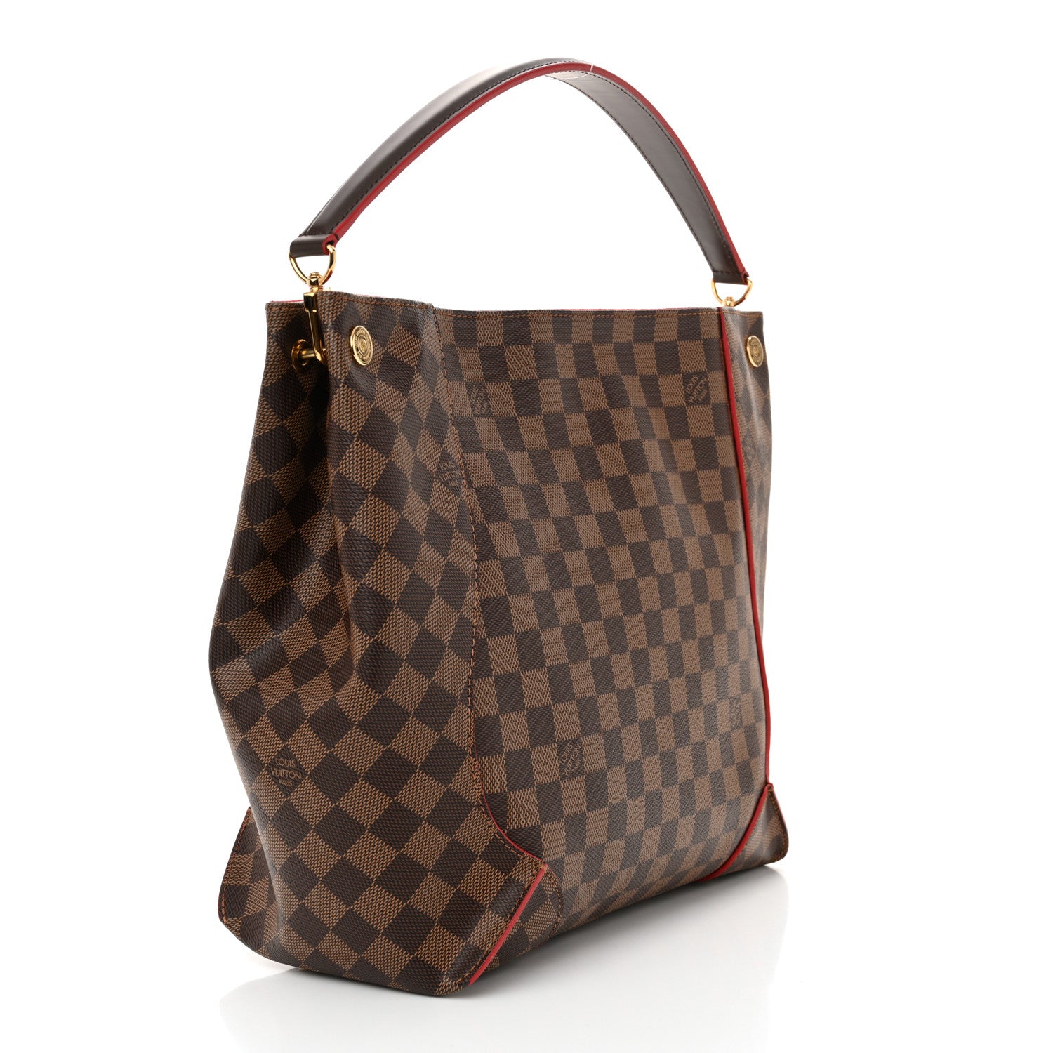 Louis Vuitton Damier Ebene Caissa Hobo Cherry 3 of 9