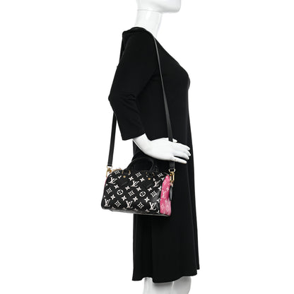 Louis Vuitton Empreinte Monogram Spring in the City Speedy Bandouliere 20 Black White Pink 2 of 9