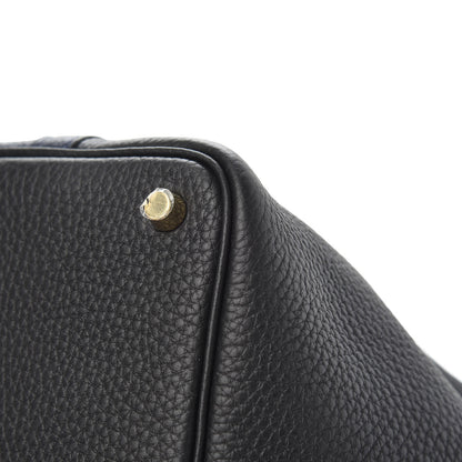 Hermes Taurillon Clemence Casaque Picotin Lock 18 PM Bleu Nuit Black Blue Frida 9 of 10