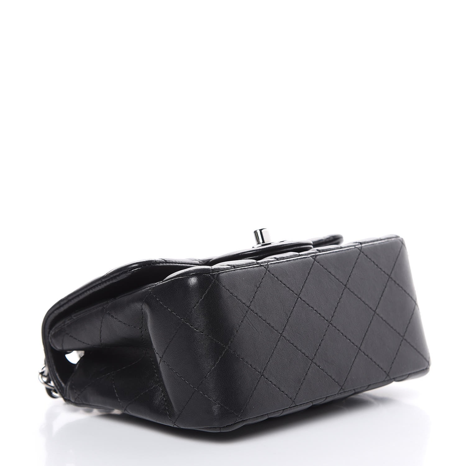 Chanel Lambskin Quilted Mini Square Flap Black 4 of 12