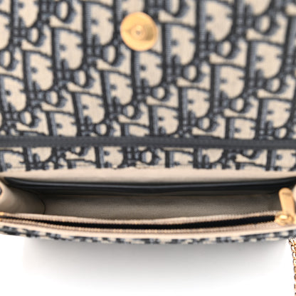 Christian Dior Oblique Saddle Chain Pouch Blue 5 of 8