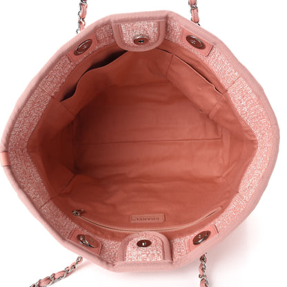 Chanel Canvas Small Deauville Tote Pink 5 of 10