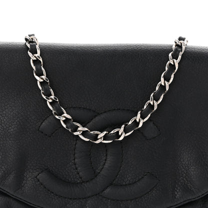 Chanel Lambskin Half Moon Wallet On Chain WOC Black 9 of 11