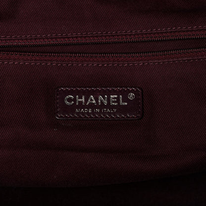 Chanel Aged Calfskin Quilted Large Secret Tag Bowling Bag Black 6 of 12
