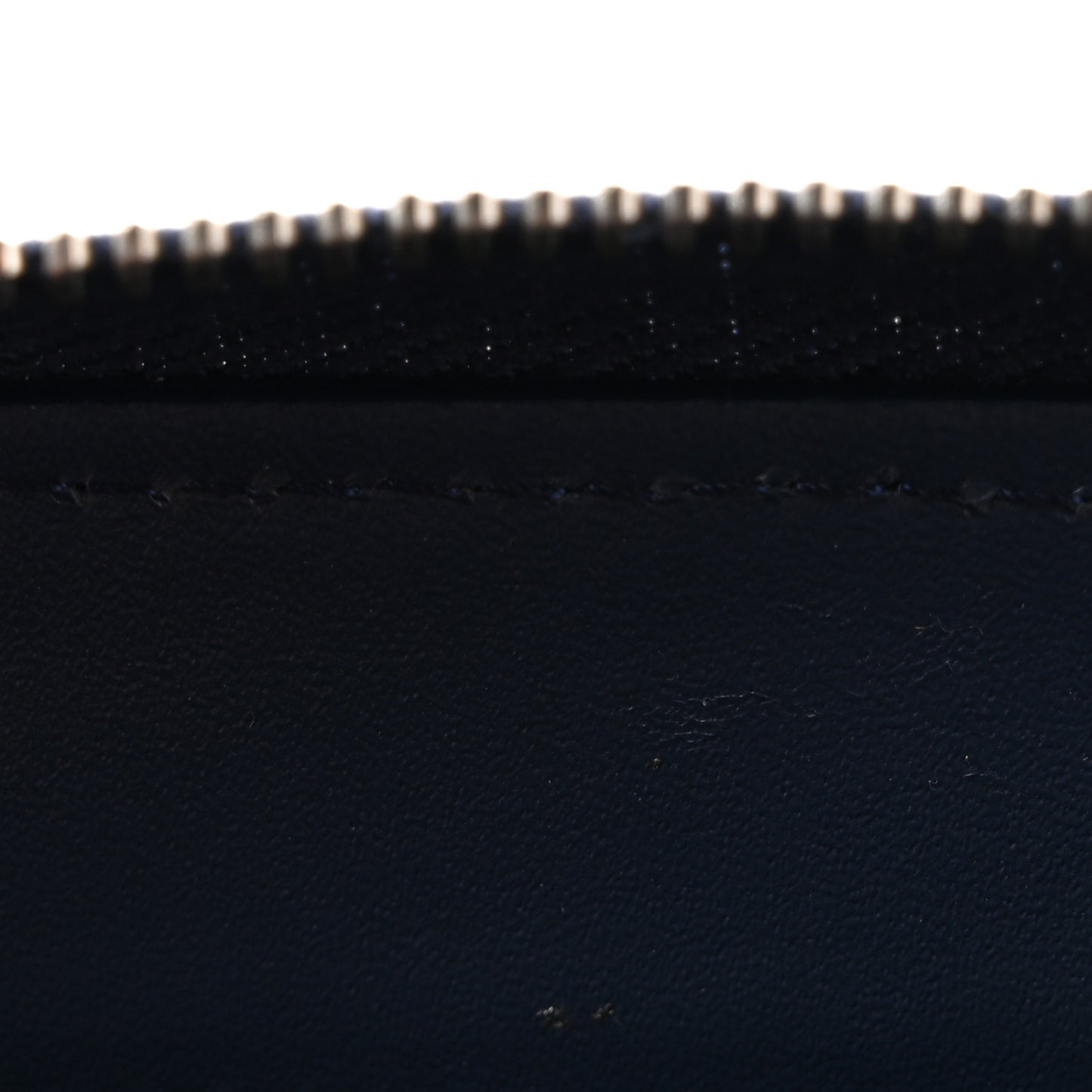 Patent Calfskin Quilted Large Gusset Zip Around Wallet Blue