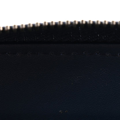 Chanel Patent Calfskin Quilted Large Gusset Zip Around Wallet Blue 9 of 12
