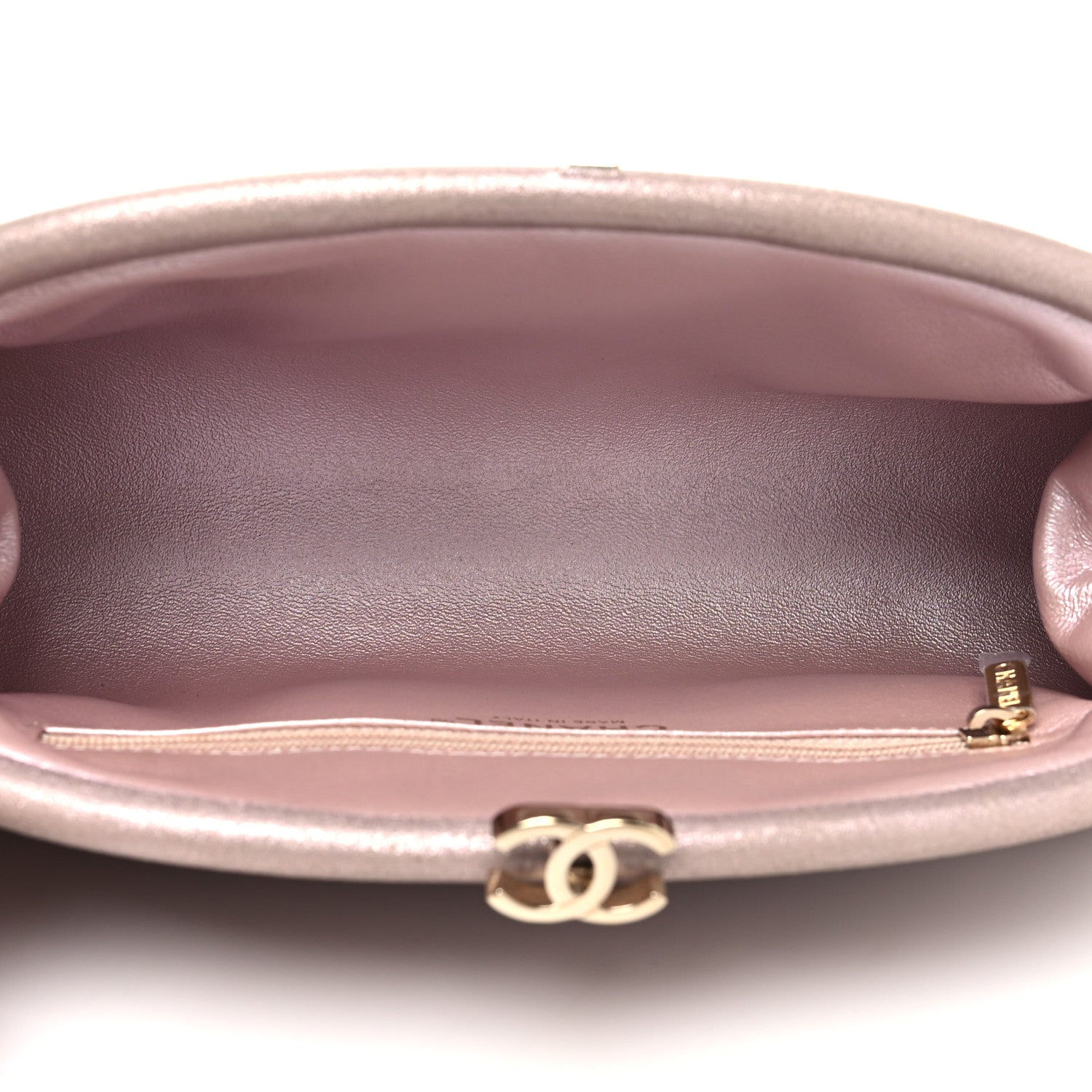 Chanel Metallic Lambskin Quilted Timeless Clutch Pink 5 of 12