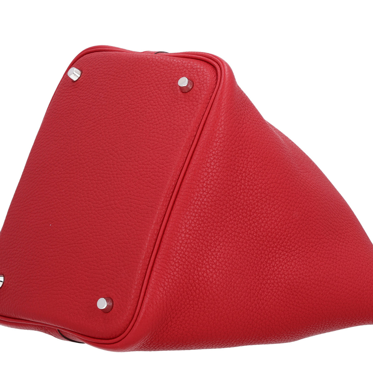 Taurillon Clemence Picotin Lock 22 MM Rouge Casaque