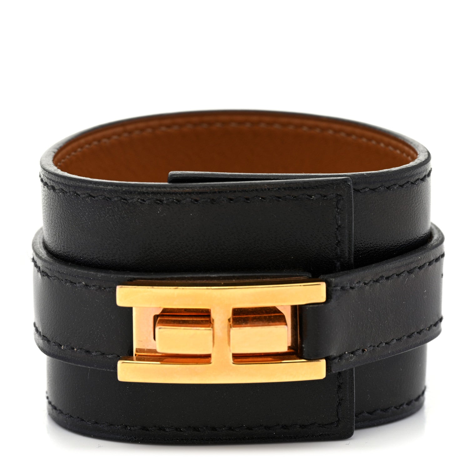 Hermes Box Manchette Drag Bracelet Black 1 of 7