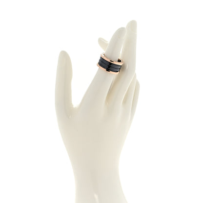 Bulgari 18K Rose Gold Black Ceramic B.Zero1 Four-Band Ring 57 8 2 of 6