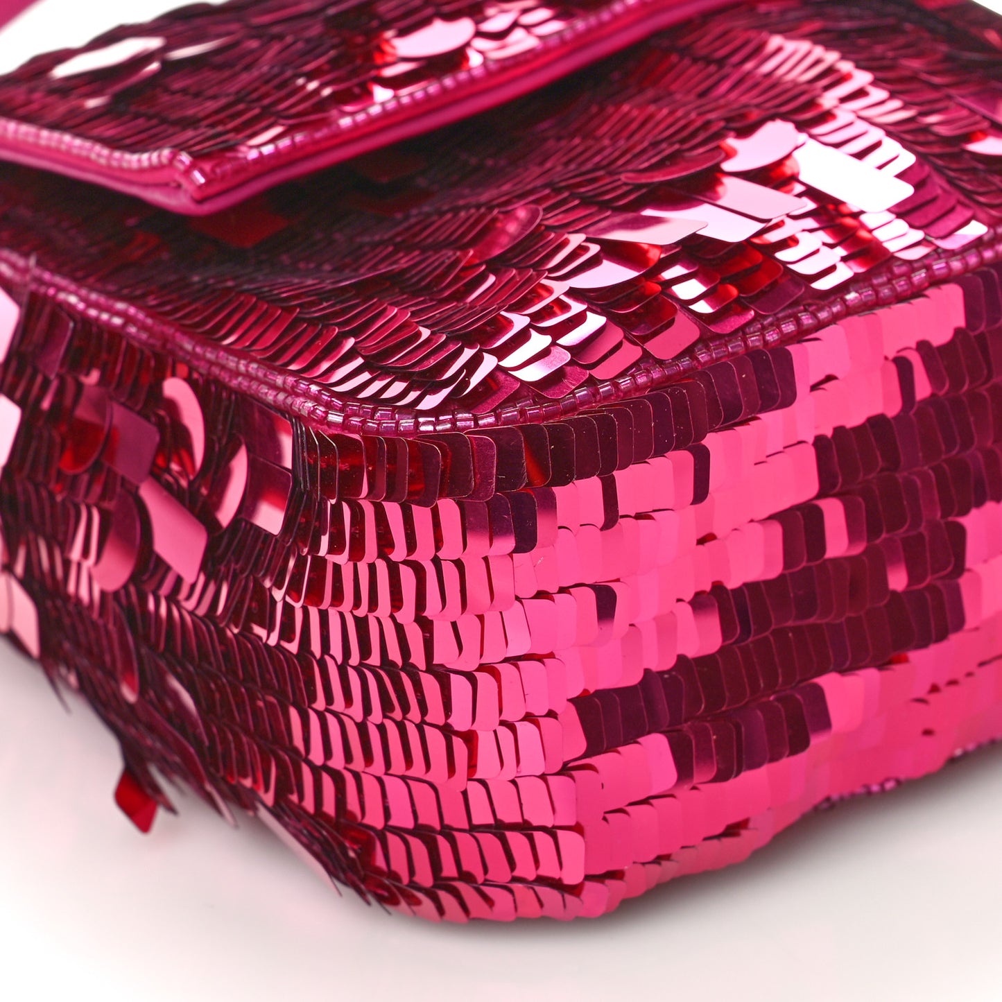 Sequin Paillettes Vitello Grace Sex and the City Baguette Ciclamino Pilar