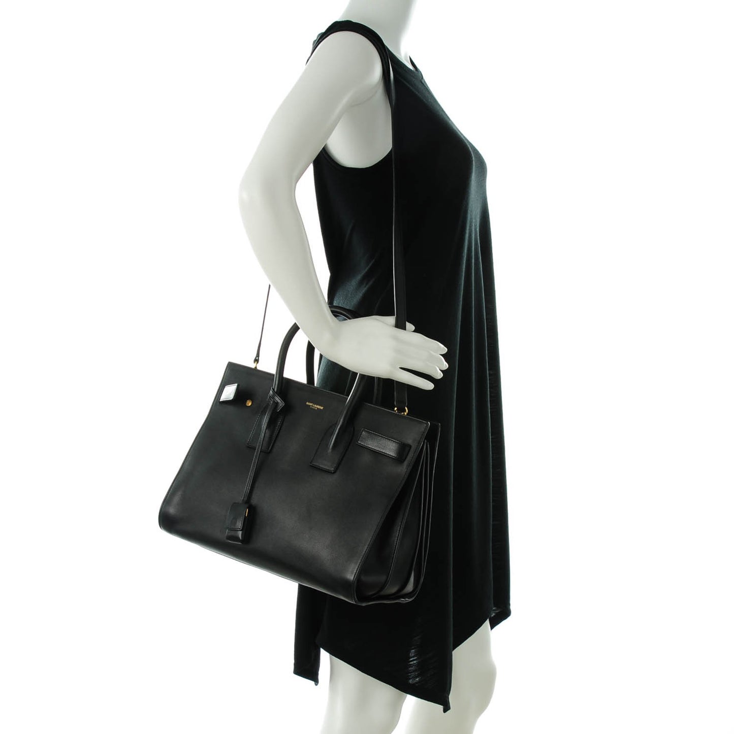 Calfskin Small Sac De Jour Black