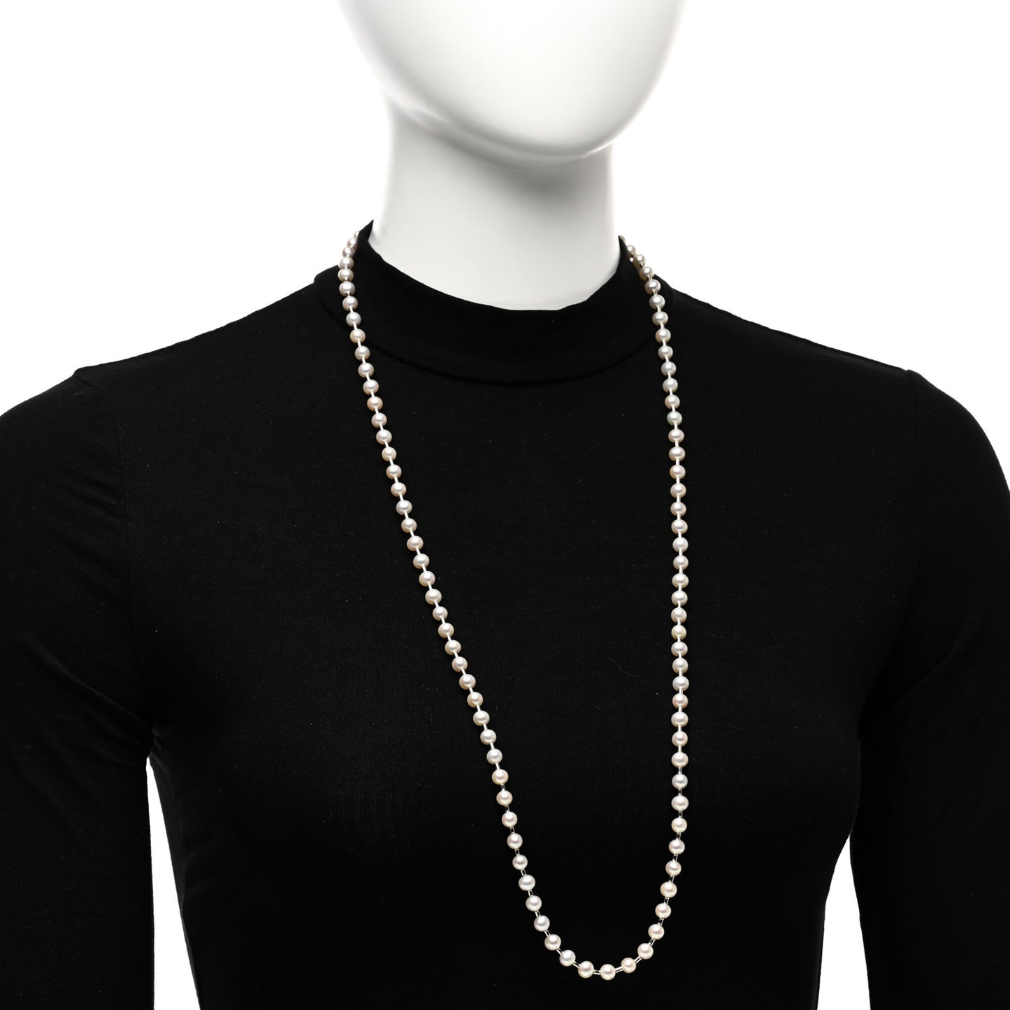 Sterling Silver Pearl HardWear Long Necklace