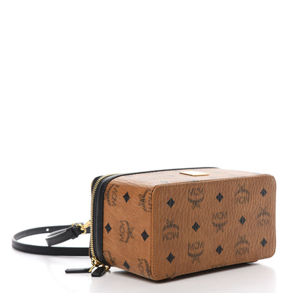 MCM Visetos Vanity Case Cognac Black 4 of 9