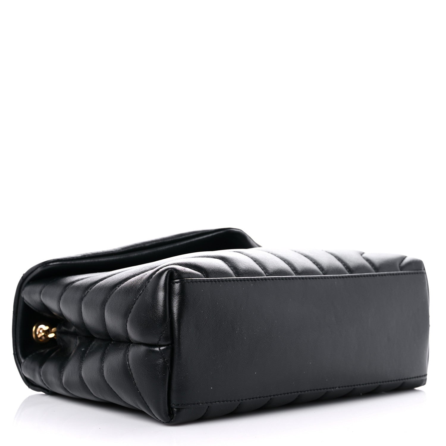 Saint Laurent Calfskin Y Quilted Monogram Small Loulou Chain Satchel Black 4 of 10