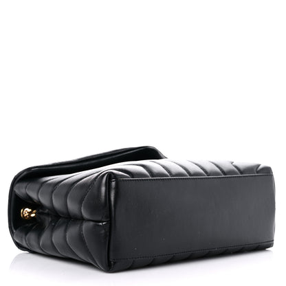 Saint Laurent Calfskin Y Quilted Monogram Small Loulou Chain Satchel Black 4 of 10