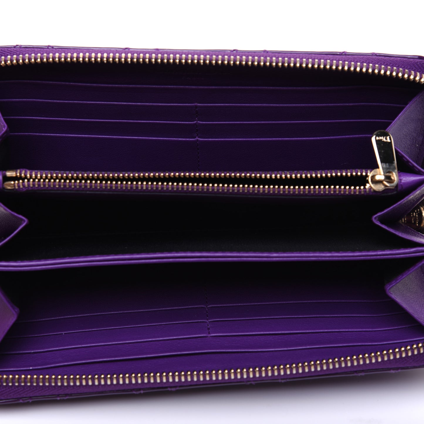 Patent Cannage Voyageur Zip Around Wallet Purple