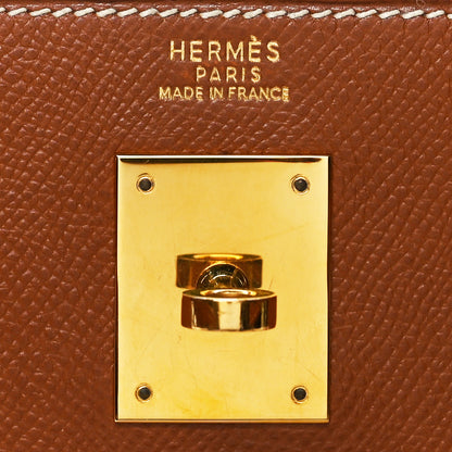 Hermes Courchevel Kelly Sellier 32 Gold 6 of 15