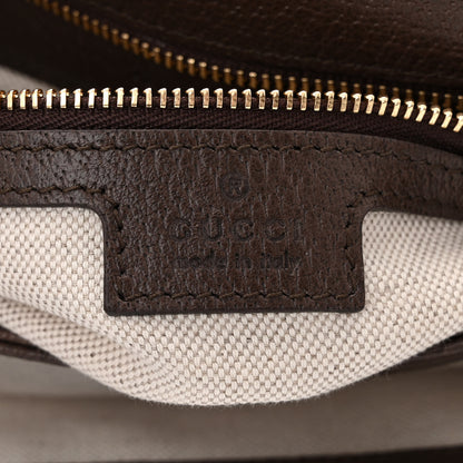 Gucci GG Supreme Monogram Textured Dollar Calfskin Web Medium Blondie Top Handle Shoulder Flap Bag Beige Ebony New Acero 6 of 10